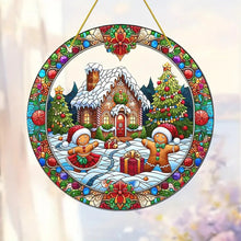 Load image into Gallery viewer, Personalized Christmas Gingerbread Man Suncatcher Ornament
