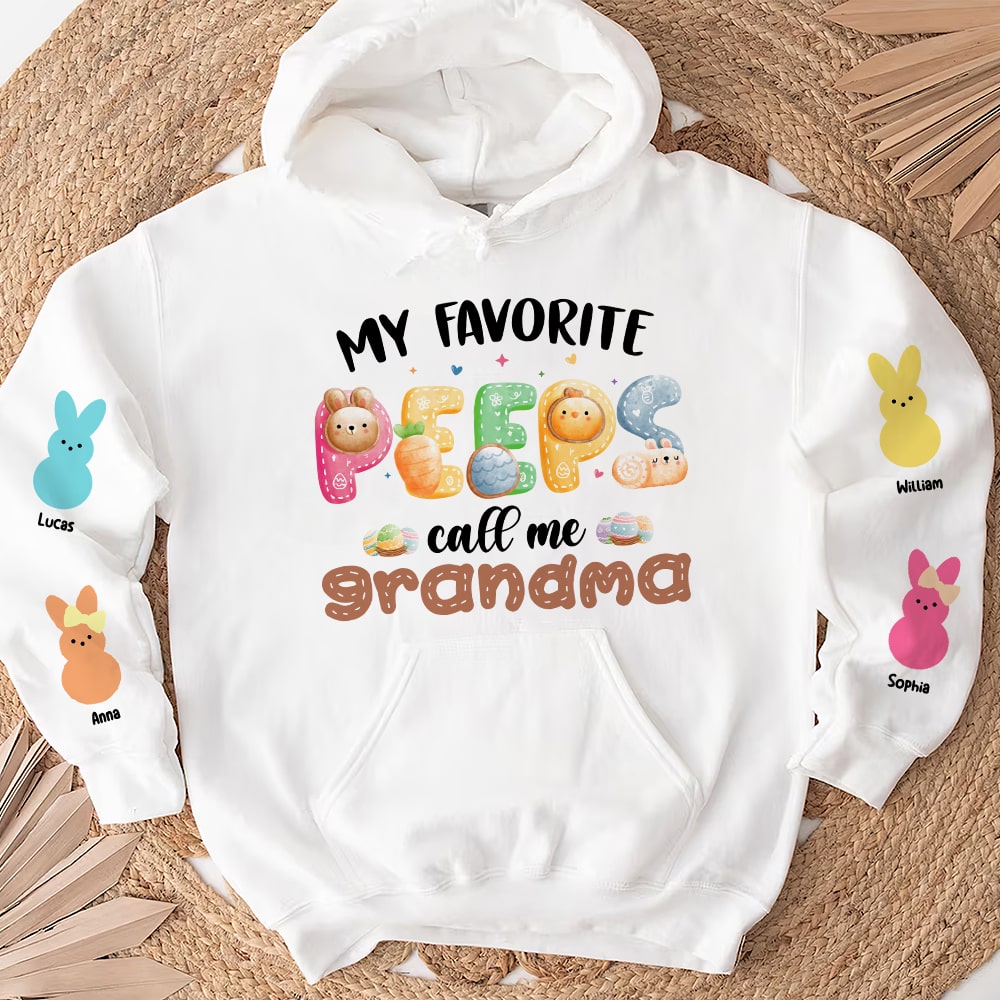 Custom Grandma 3D Shirt - My Favorite Peeps Call Me Grandma