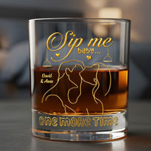 Load image into Gallery viewer, Sip Me Baby One More Time - Personalized 11oz Drinking Glass for Couples Glass PopCulturePrints
