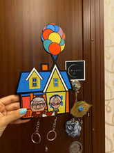 Load image into Gallery viewer, Personalized Couple Key Holder - Up Inspired House and Balloons
