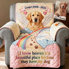 Load image into Gallery viewer, In Memory of Your Furry Friend - Personalized Quilted Armchair Cover Sofa Cover PopCulturePrints
