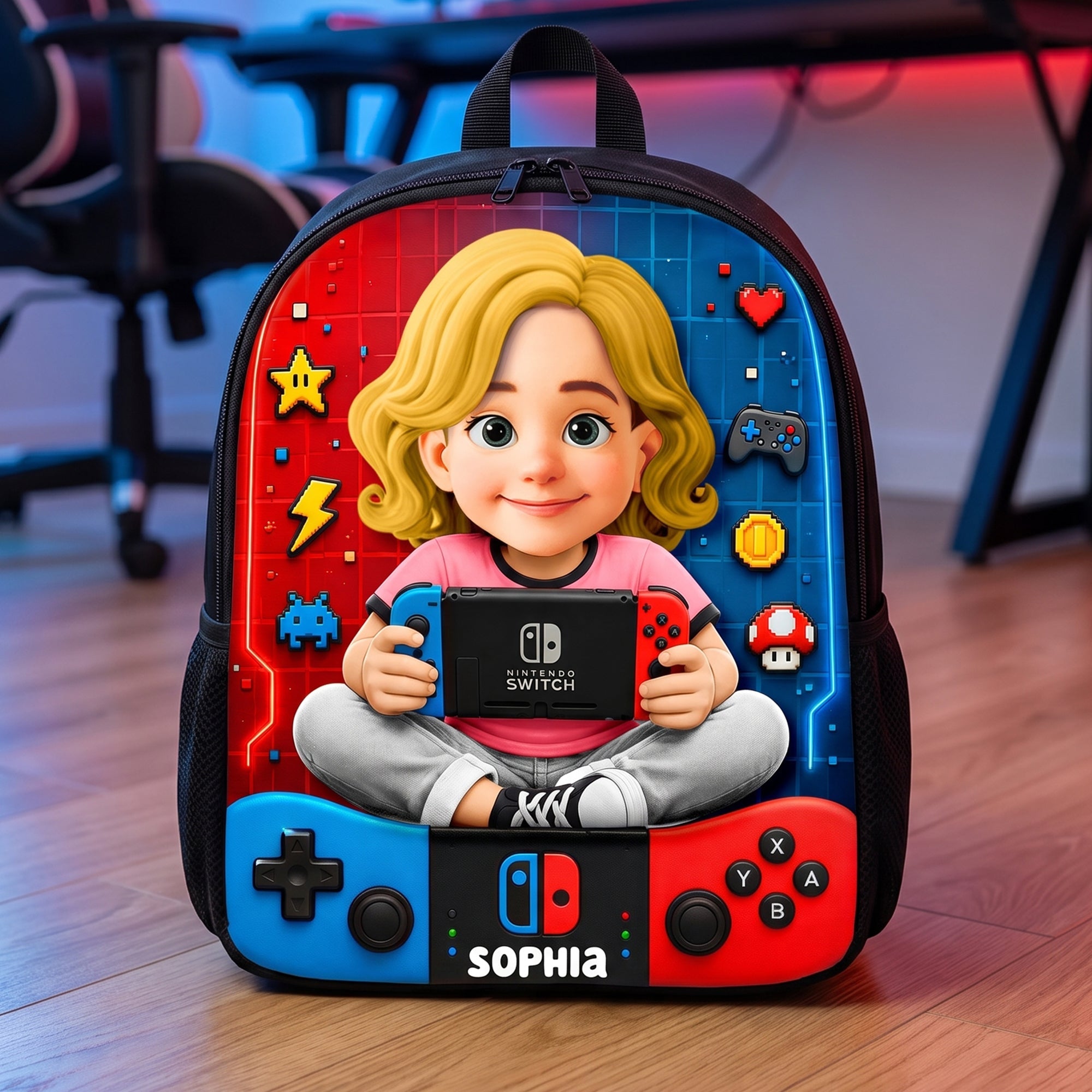 Adventure Kids Backpack - Personalized Gift for Young Gamers