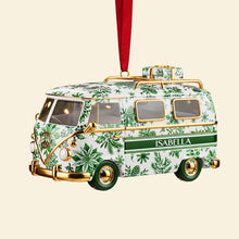Load image into Gallery viewer, &quot;A Special Journey Awaits&quot; - Personalized Camper Van Ornament - Custom Gift for Friends, Family, and Adventurers Ornament PopCulturePrints

