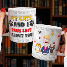 Load image into Gallery viewer, My Cats and I Talk Shit About You - Adorable Little Cats Coffee Mug - Personalized Gift for Cat Lovers Coffee Mug PopCulturePrints
