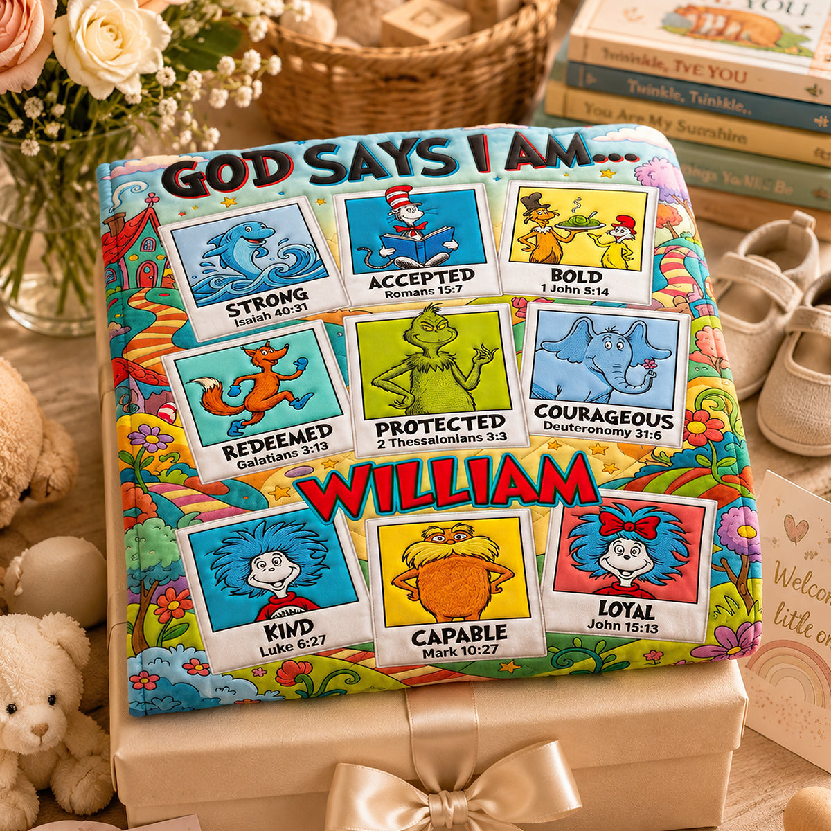God Says I Am... - Personalized Christian Blanket for Faithful Souls