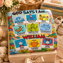 Load image into Gallery viewer, God Says I Am... - Personalized Christian Blanket for Faithful Souls
