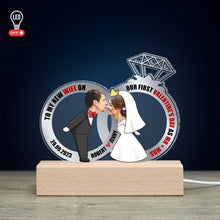 Load image into Gallery viewer, Our First Valentine's Day 3D LED Light - Personalized Gift for Newly Engaged &amp; Newlywed Couples Led Night Light PopCulturePrints
