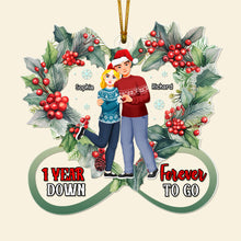 Load image into Gallery viewer, Personalized Heart Couple Ornament - 1 Year Anniversary Gift | Valentine&#39;s Day Gifts Ornament PopCulturePrints
