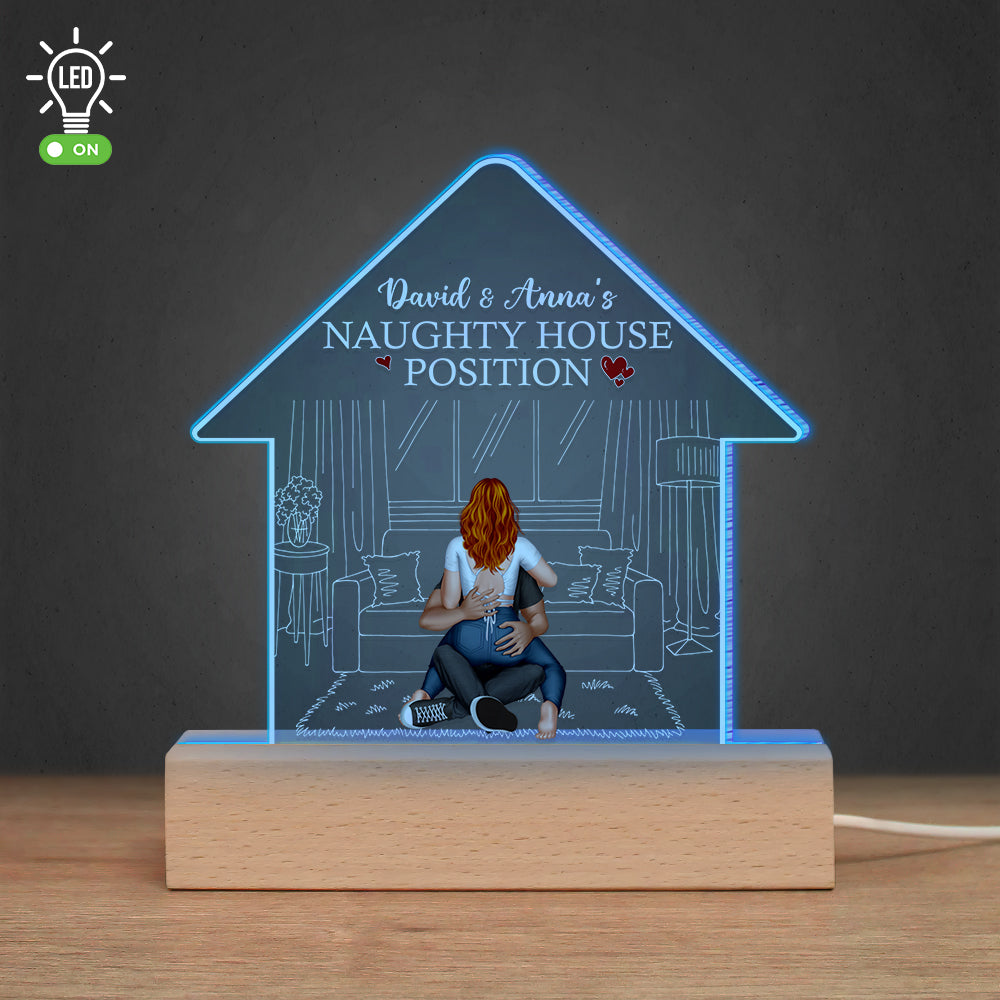 Personalized LED Light for Couples - Naughty House Position Led Night Light PopCulturePrints