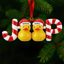 Load image into Gallery viewer, Candy Duck Couple Ornament - A Joyful Personalized Gift for Loved Ones Ornament PopCulturePrints
