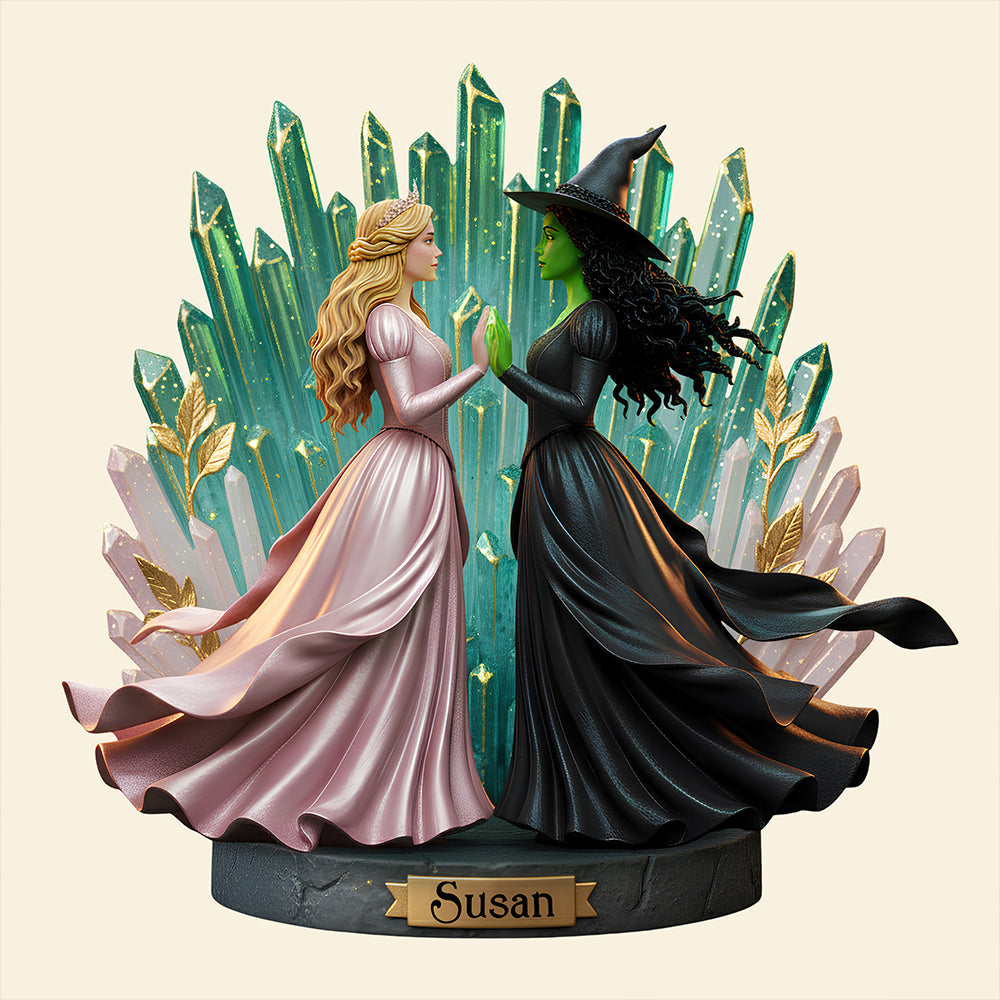 "Friendship Illuminated - A Magical Connection" - Fantasy Friendship Light Box, Personalized Gift for Friends, Family, and Loved Ones Light Box PopCulturePrints