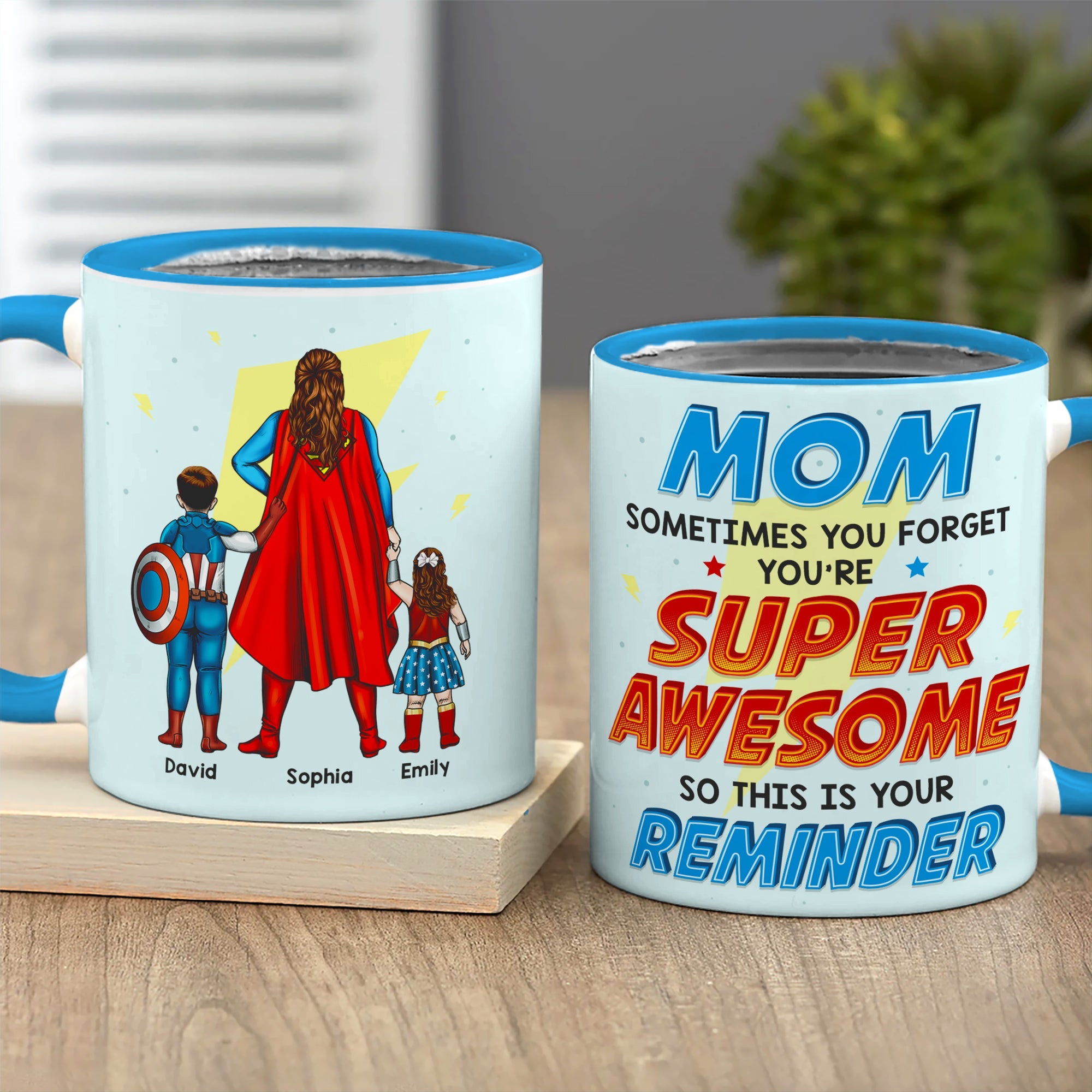 Super Mom Personalized Coffee Mug - Awesome Reminder Gift Coffee Mug PopCulturePrints
