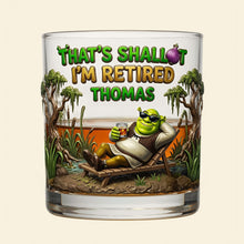 Load image into Gallery viewer, That's Shallot, I'm Retired - Personalized Round Glass
