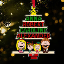 Load image into Gallery viewer, Personalized Family Christmas Ornament - Custom Names and Year
