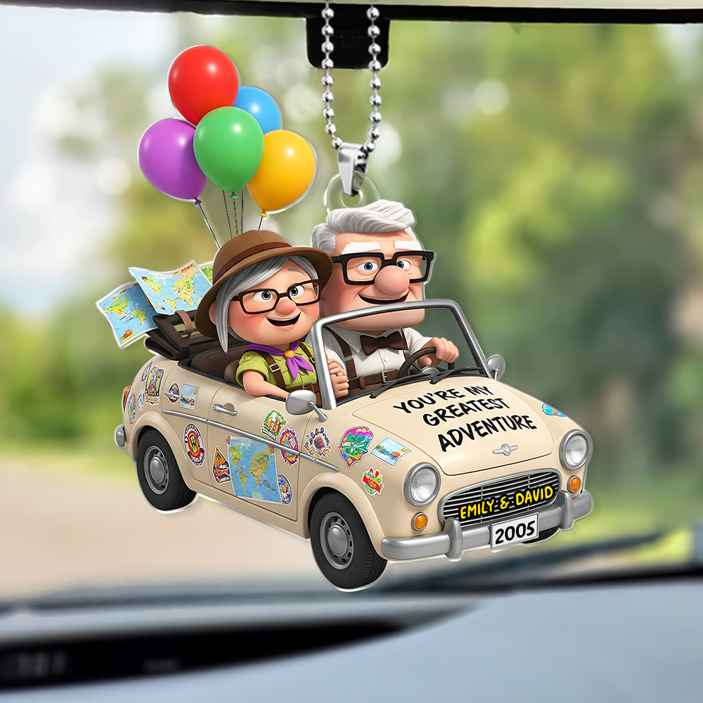 You're My Greatest Adventure - Personalized Couple Car Ornament Ornament PopCulturePrints