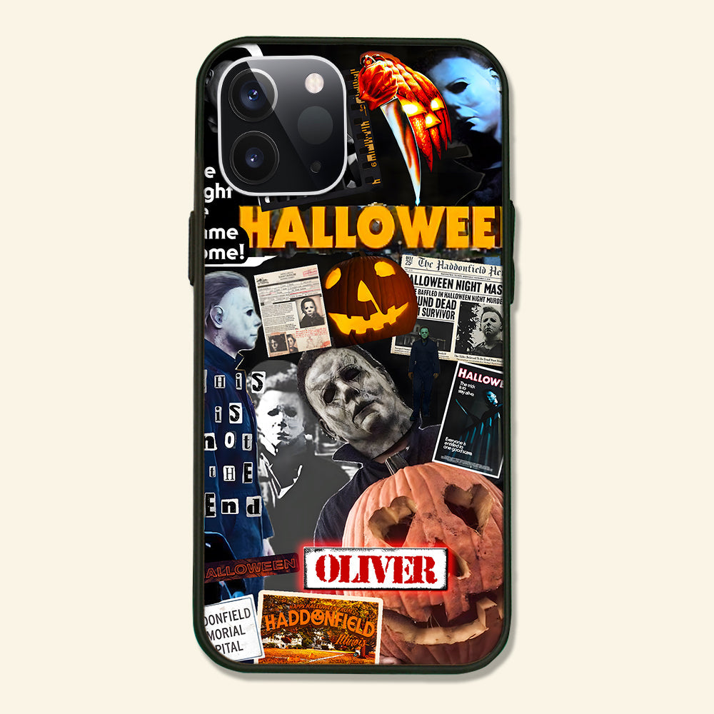 Custom Halloween Horror Movie Theme Phone Case - Personalized Gift for Horror Fans