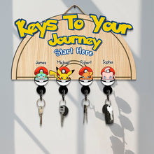 Load image into Gallery viewer, Custom Family Key Hanger for Pop Culture Fans Wood Sign PopCulturePrints
