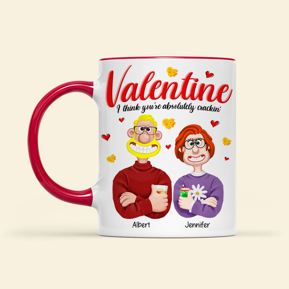 Personalized Valentine Cartoon Couple Mug - Unique Love Gift Coffee Mug PopCulturePrints