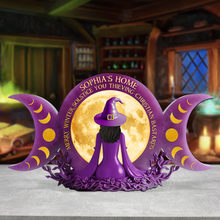 Load image into Gallery viewer, Embrace the Magic: Personalized Witch Plaque - Custom Gifts for Magic Lovers Shaped Plaques PopCulturePrints
