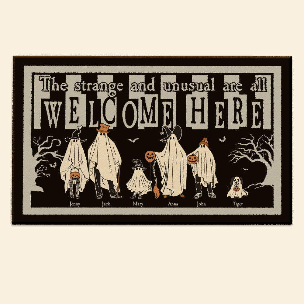 Personalized Halloween Family Welcome Door Mat Doormat PopCulturePrints