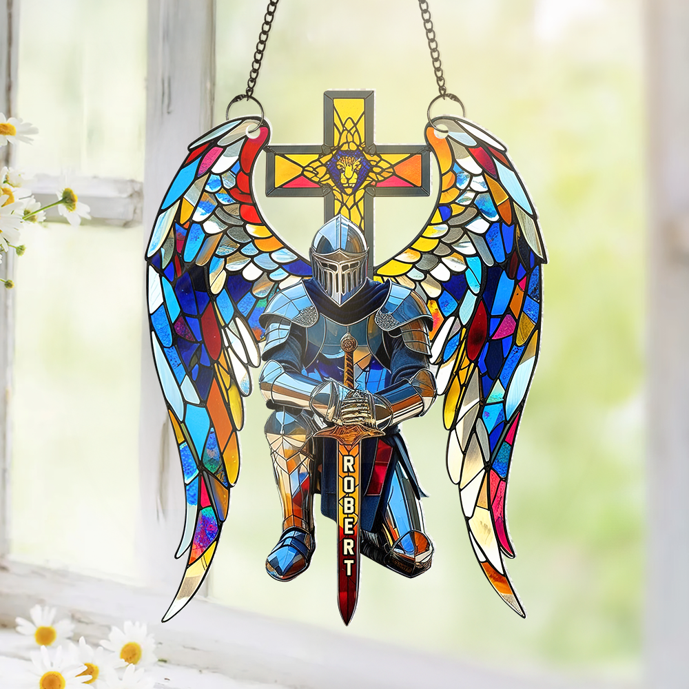 “Wear Your Faith Proudly: Armor of God Suncatcher Ornament” - Personalized Gift for Christians Ornament PopCulturePrints