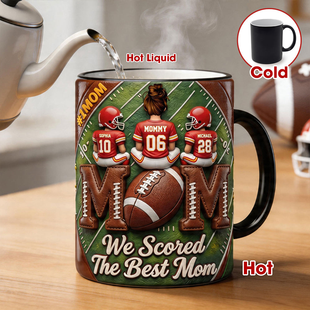 We Scored The Best Mom - Sport Lover Mom Coffee Mug - Personalized Gift For Mother’s Day Coffee Mug PopCulturePrints