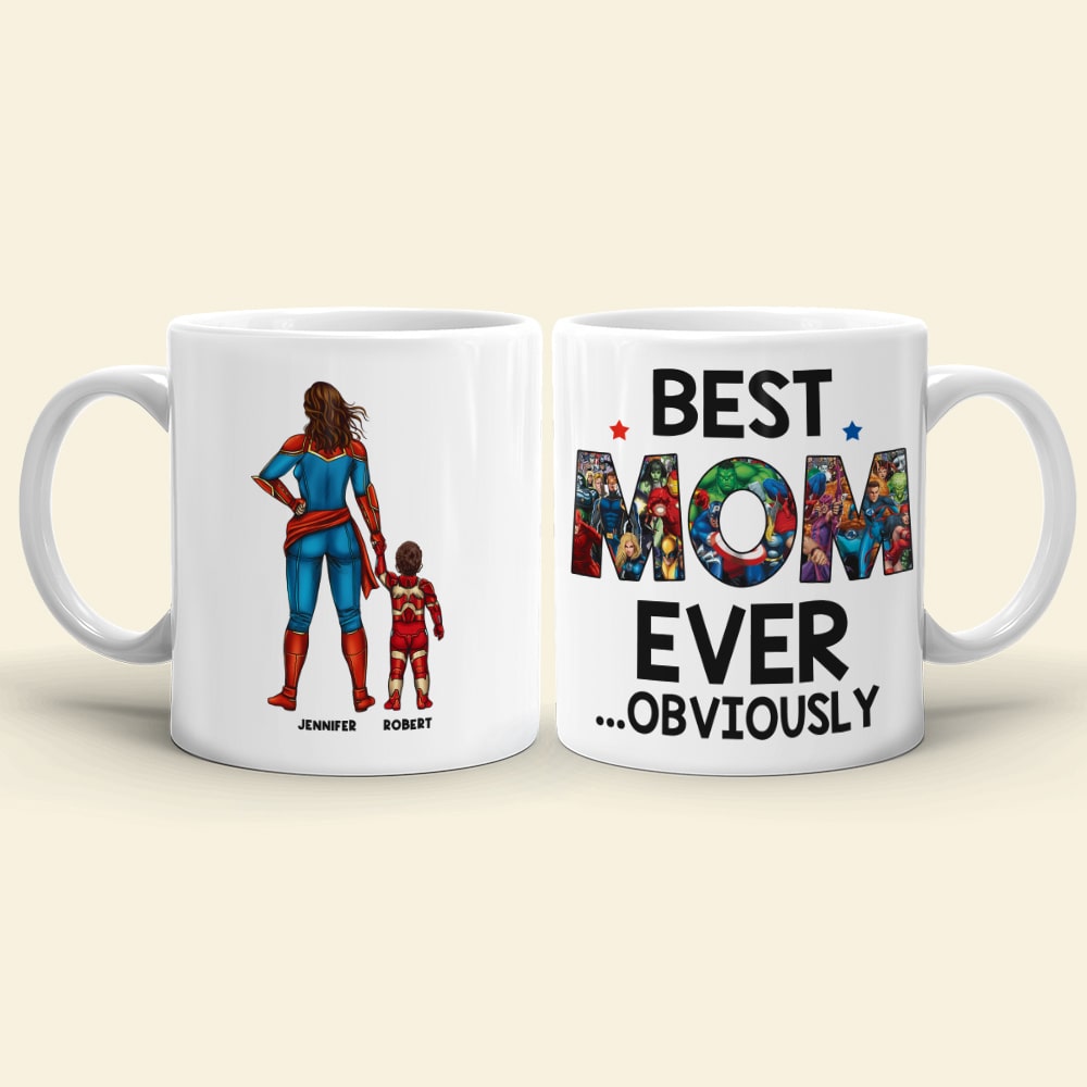 Personalized Super Dad Coffee Mug - Hero Theme Gift Coffee Mug PopCulturePrints