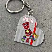 Load image into Gallery viewer, Personalized American Hero Dad Keychain Keychains PopCulturePrints
