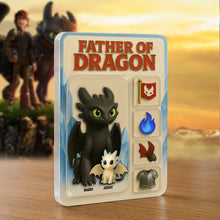 Load image into Gallery viewer, &quot;Be the Hero in Your Story - Father of Dragons Acrylic Plaque, Personalized Gifts for Dad and Grandpa&quot; Shaped Plaques PopCulturePrints

