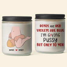 Load image into Gallery viewer, Personalized Scented Candle for Couples - Roses Are Red, Violets Are Blue Scented Candle PopCulturePrints
