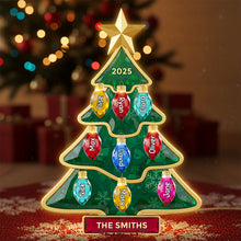 Load image into Gallery viewer, Illuminate Your Family Bond: Christmas Tree Family Light Box - Personalized Acrylic Gift Light Box PopCulturePrints
