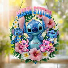 Load image into Gallery viewer, "Mama's Little Chaos Crew" - Personalized Suncatcher for Mom - Unique Gift for Mother's Day, Grandma &amp; More Ornament PopCulturePrints
