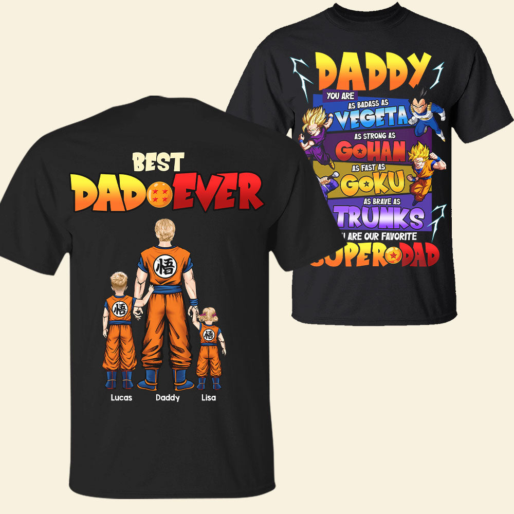 “Best Dad Ever” - Personalized Dragon Dad Shirt - Gift for Dad, Grandpa, and Super Dads Shirts PopCulturePrints