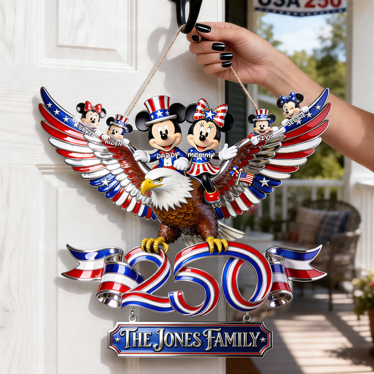 Spread Your Wings with Love - Fun Family On Eagle Wings Acrylic Sign - Personalized Decor Gift for Family Acrylic Sign PopCulturePrints