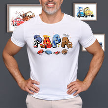 Load image into Gallery viewer, Personalized Pixar Cars Dad Shirt - Unique Gift for Dads Shirts PopCulturePrints
