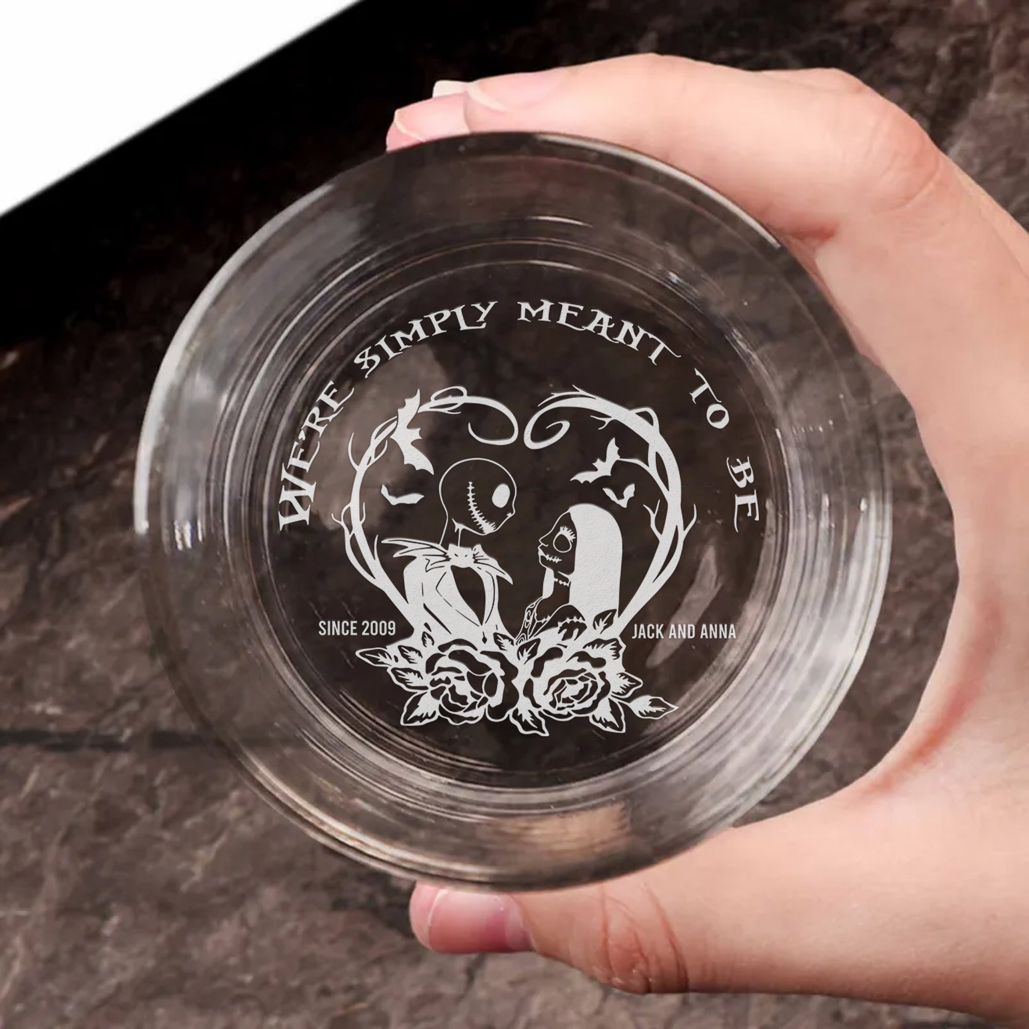 Personalized Engraved Whiskey Glass for Couples | Unique Valentine's Day Gifts Whiskey Glass PopCulturePrints