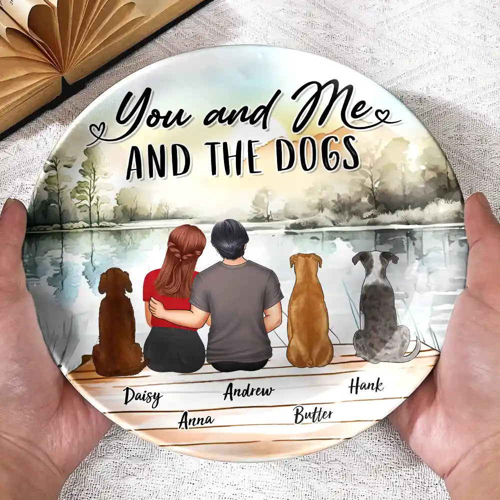 You And Me And The Dogs - Custom Personalized Ceramic Plate Ceramic Plate PopCulturePrints