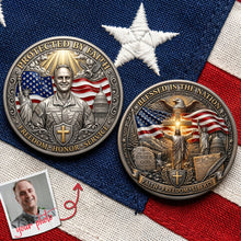 Load image into Gallery viewer, "Protected by Faith" - Custom Photo Honor Coin - Personalized Gift for Veterans Coin PopCulturePrints
