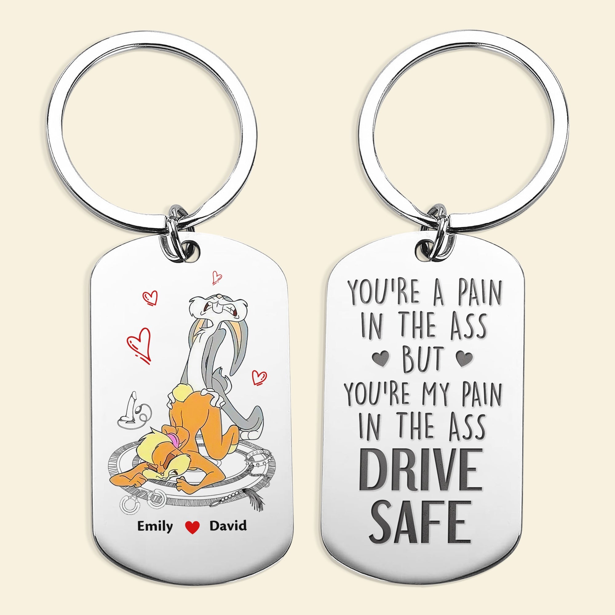 Custom Cartoon Couple Keychain - Personalized Valentine's Day Gifts Keychains PopCulturePrints