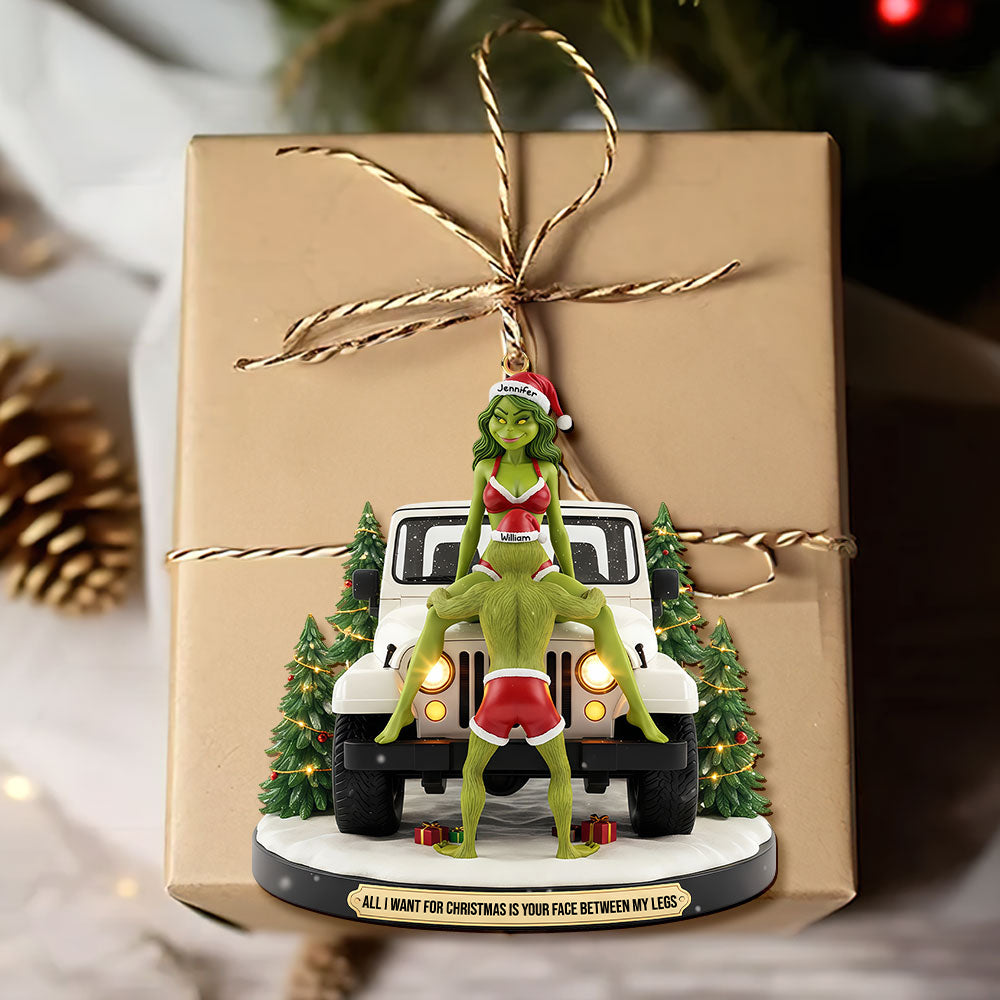 All I Want for Christmas is Your Face Between My Legs - Funny Couple Ornament - Personalized Gift for Off Road Enthusiasts Ornament PopCulturePrints