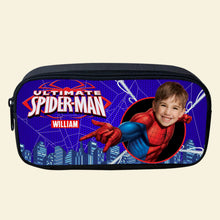 Load image into Gallery viewer, Personalized Spider Theme Pencil Case for Kids - Add Your Photo Pencil Case PopCulturePrints

