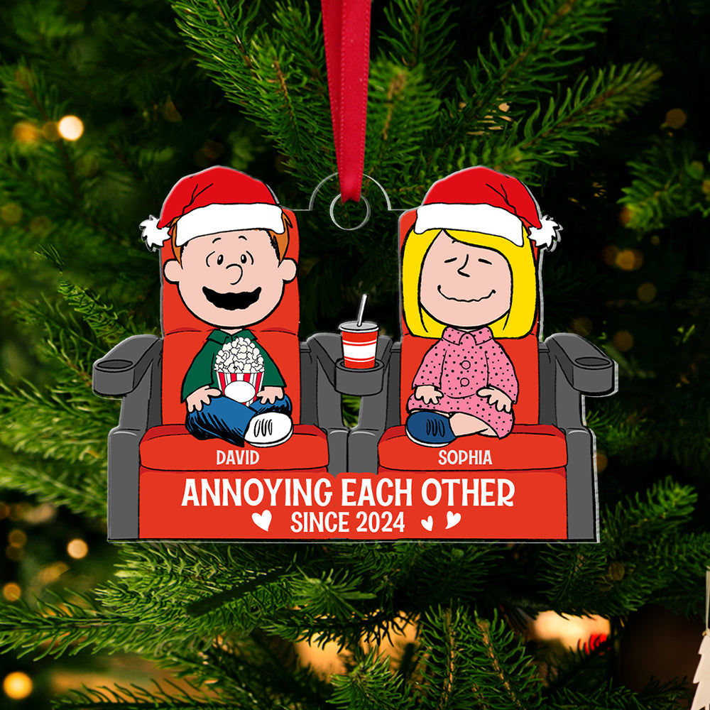 Customized Christmas Couple Ornament - Funny and Unique Valentine’s Day Gifts Ornament PopCulturePrints