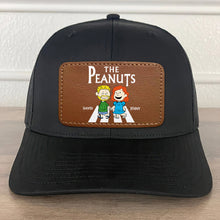 Load image into Gallery viewer, Personalized Couples Leather Patch Hat - Peanuts Custom Design
