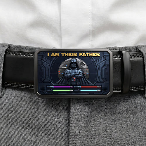 I'm Their Father - Personalized Leather Belt for Dads Belts PopCulturePrints