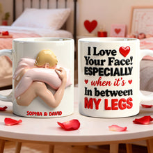 Load image into Gallery viewer, I Love Your Face! Personalized Funny Couple Coffee Mug - Unique Gift for Partners Coffee Mug PopCulturePrints

