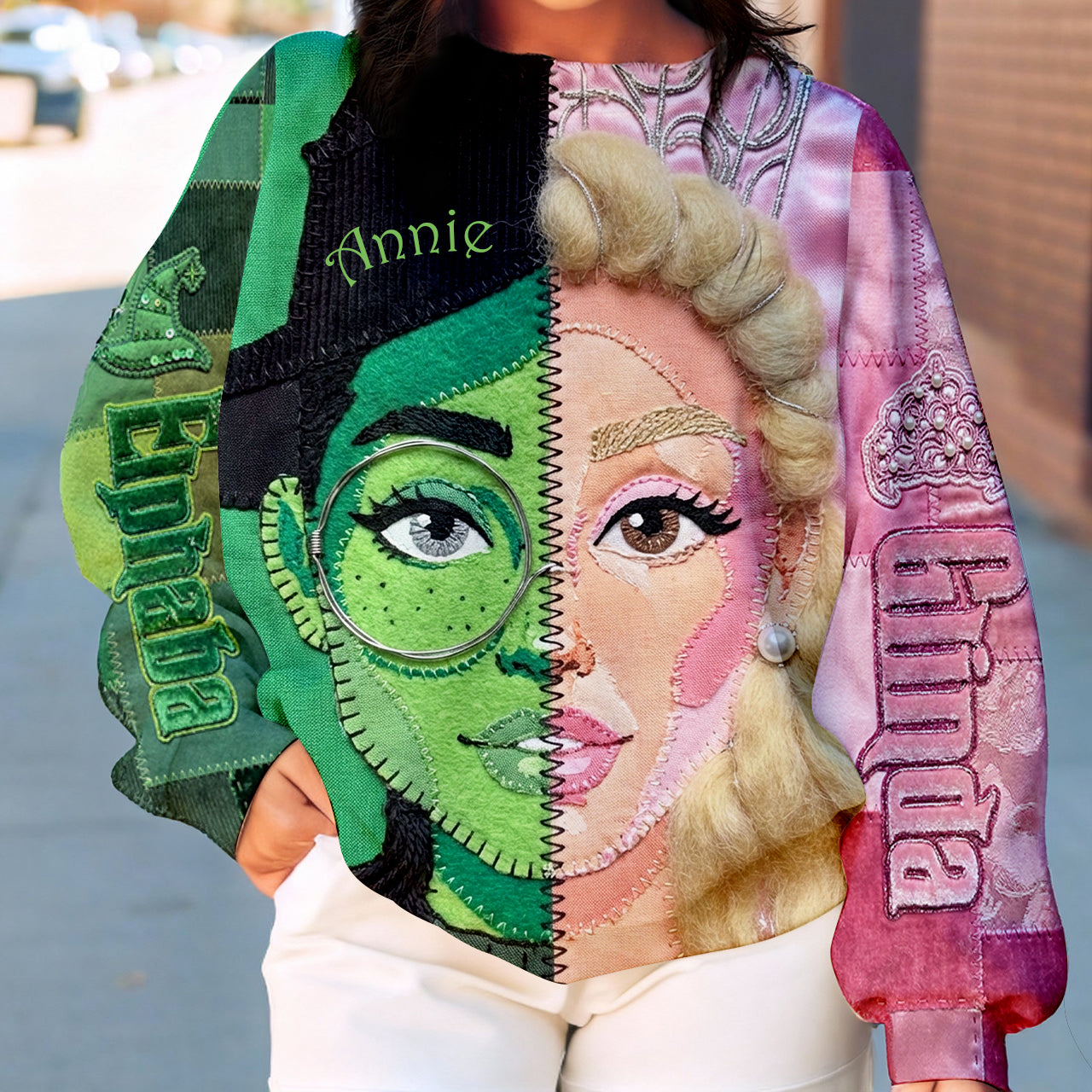 "Embrace the Duality of Magic" - Personalized Patchwork Shirt for Witch Lovers AOP Products PopCulturePrints