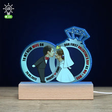 Load image into Gallery viewer, Our First Valentine's Day 3D LED Light - Personalized Gift for Newly Engaged &amp; Newlywed Couples Led Night Light PopCulturePrints

