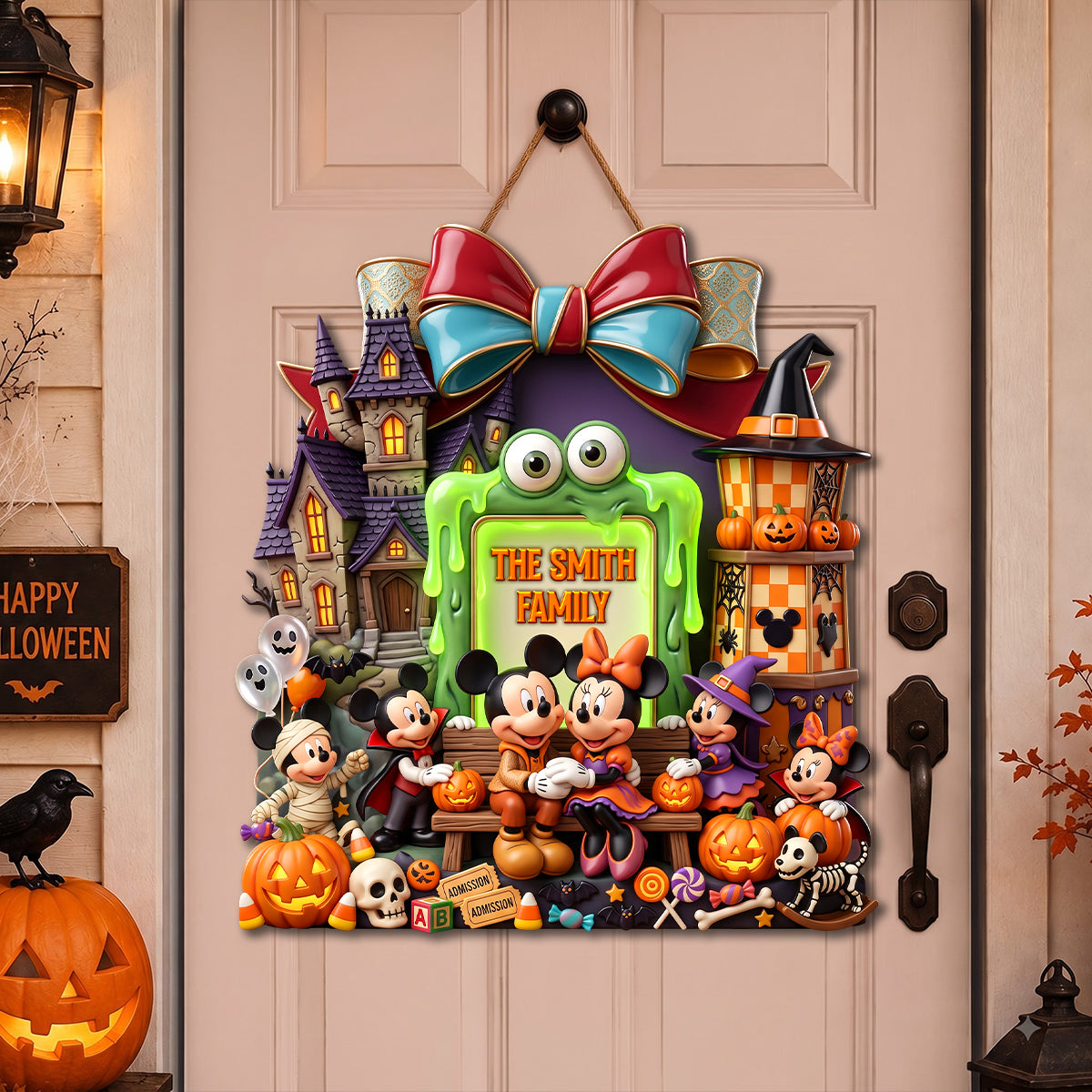 “Welcome to the Spookiest Home!” - Mystical Spooky Family Acrylic Sign - Personalized Halloween Gifts for Families Acrylic Sign PopCulturePrints