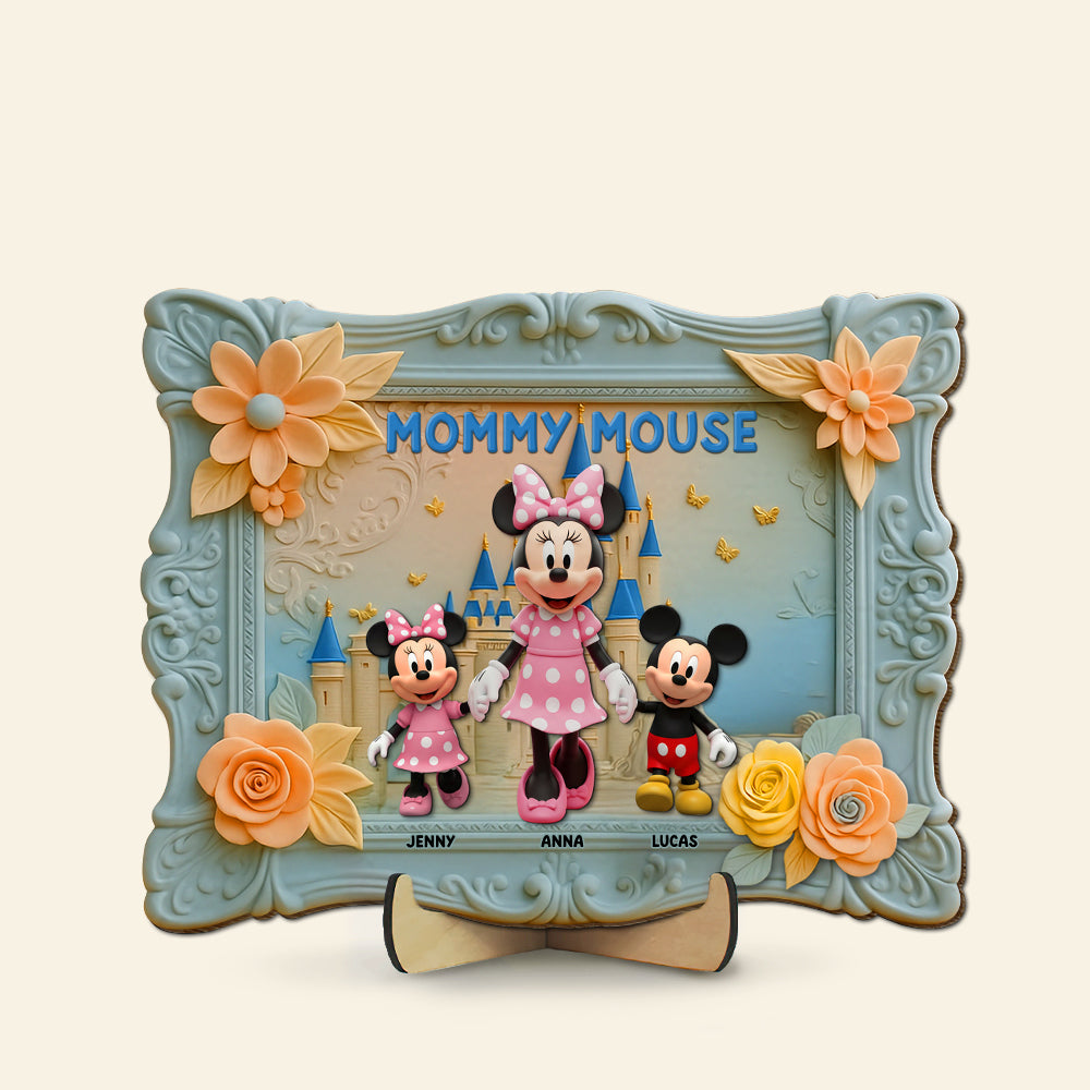 Create Magical Memories: Personalized Mommy Mouse Wood Sign - Unique Gift for Mom, Grandma & Family Wood Sign PopCulturePrints