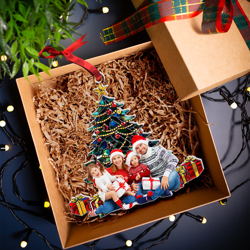 Custom Family Photo Acrylic Christmas Ornament Ornament PopCulturePrints